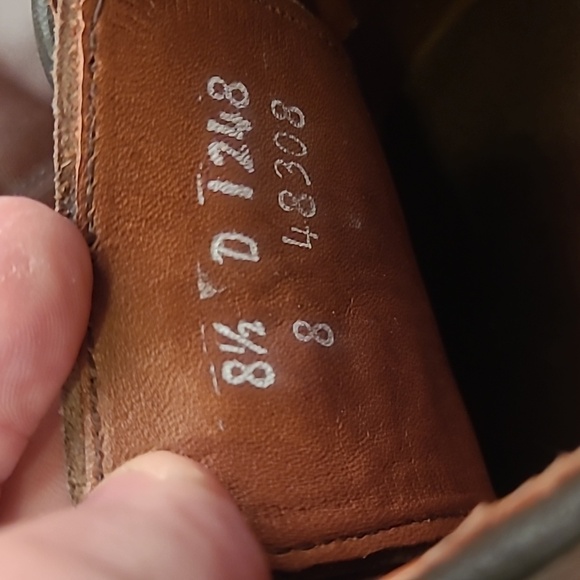 ALLEN EDMONDS Delray‎ Dark Brown Oxfords Sz 8.5 D Split Toe Mens Dress Shoes main image 5